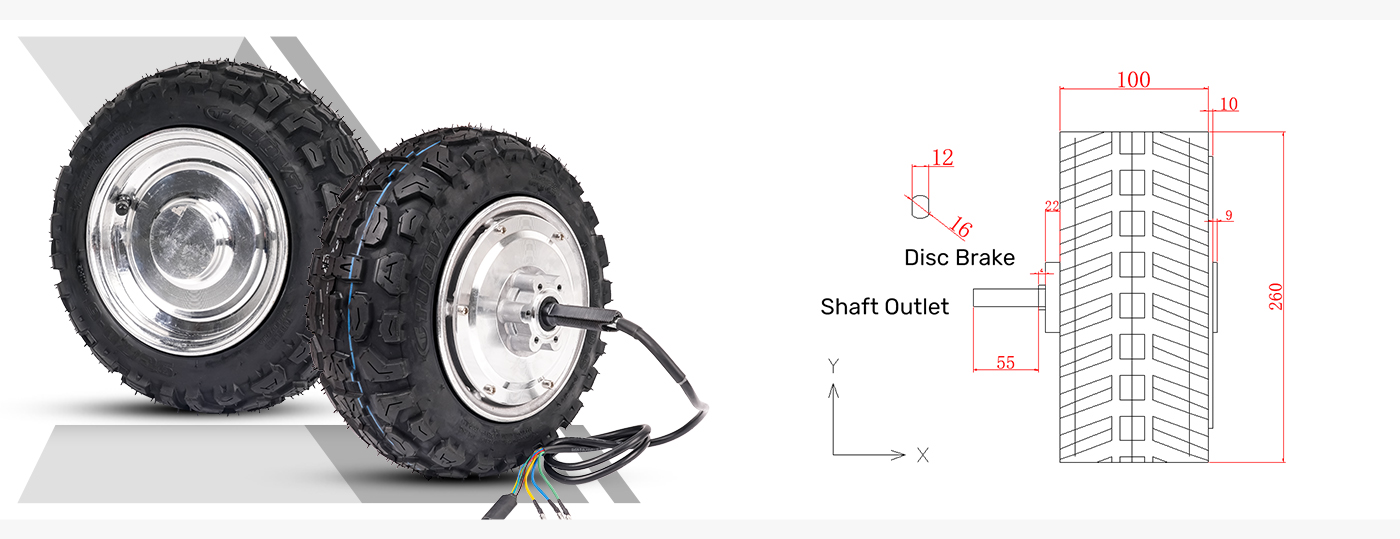 10 Inch Electric Wheel Hub Motor