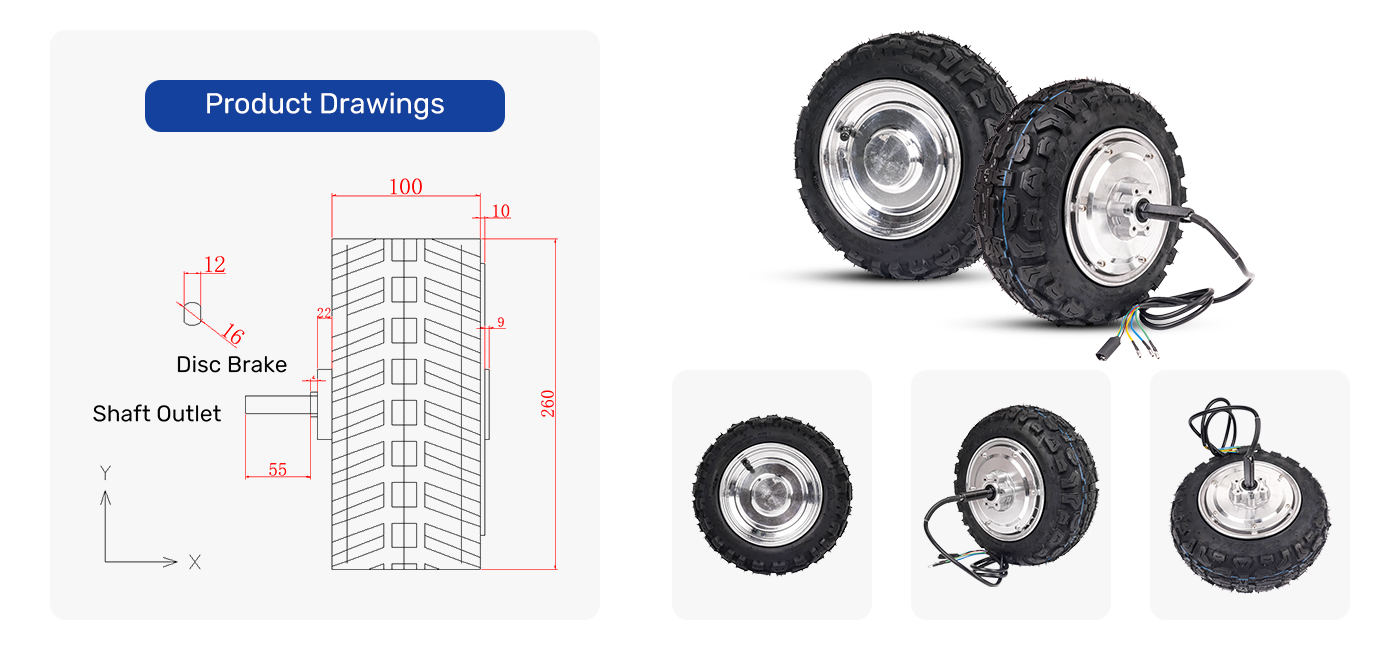 10 Inch Electric Wheel Hub Motor